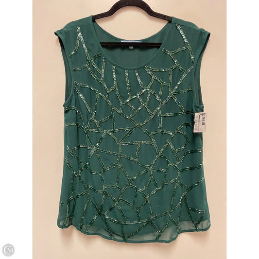 Top Sleeveless By Antonio Melani In Green, Size: L