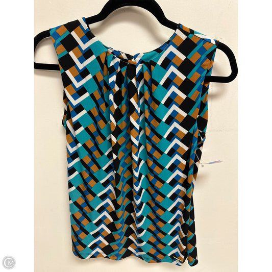Top Sleeveless By Calvin Klein In Black & Blue, Size: S