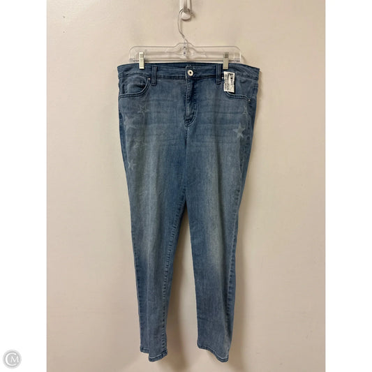 Jeans Skinny By Style And Company In Blue Denim, Size: 16
