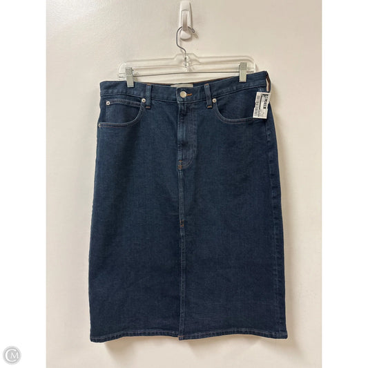 Skirt Midi By Everlane In Blue Denim, Size: 12