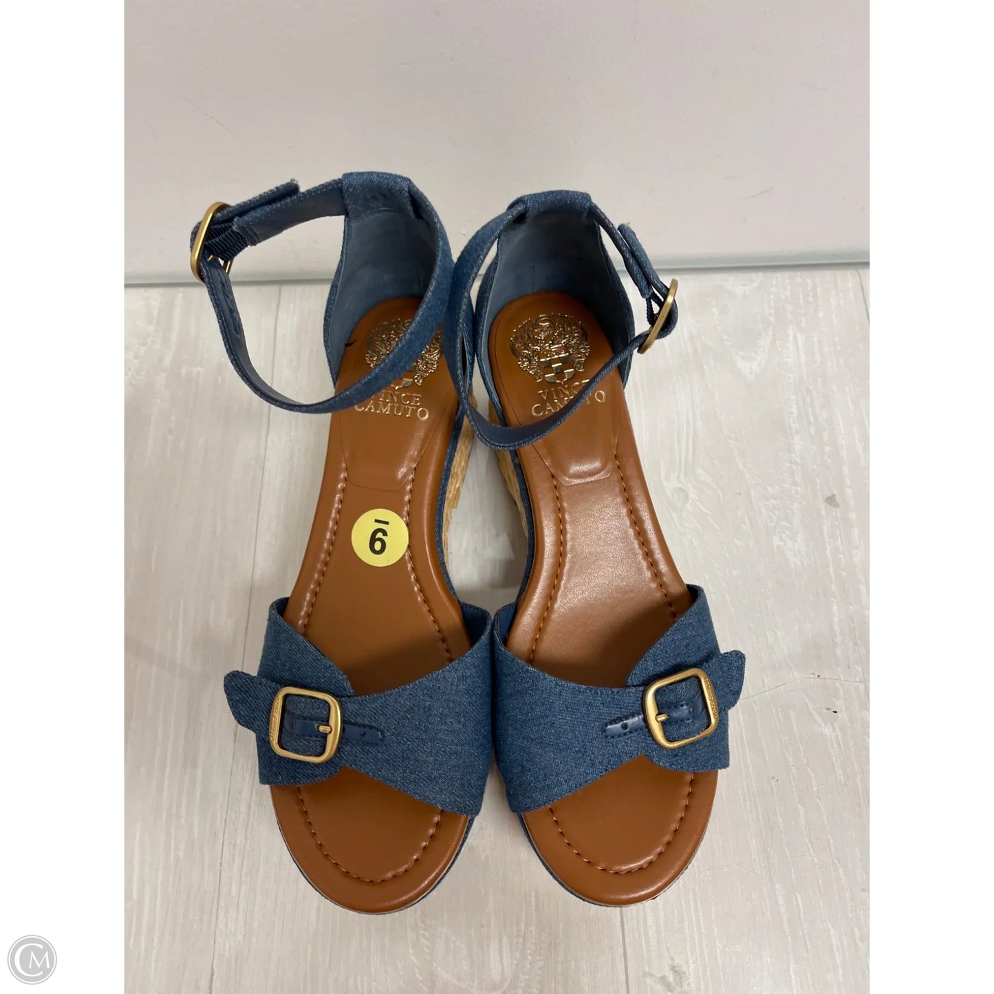 Sandals Heels Block By Vince Camuto In Blue, Size: 9