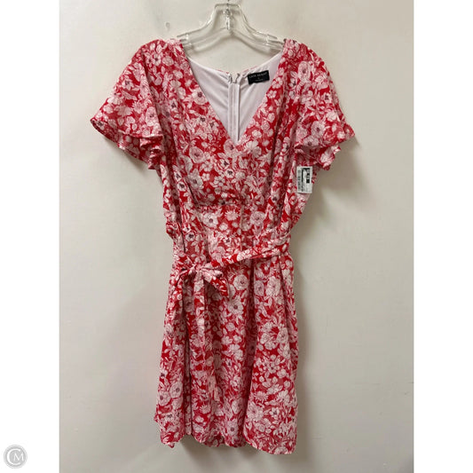 Dress Casual Short By Lane Bryant In Red & White, Size: L