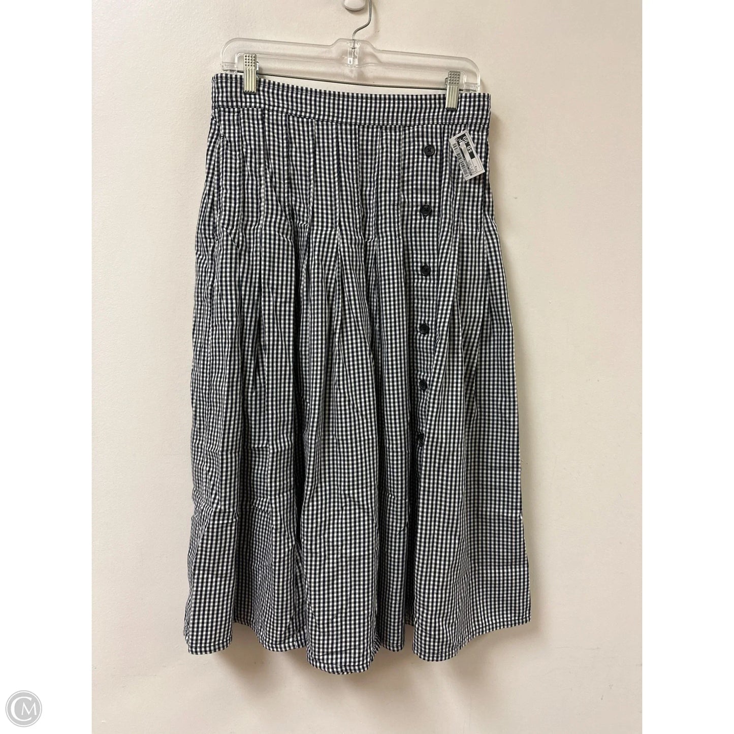 Skirt Midi By Free Assembly In Blue & White, Size: 4