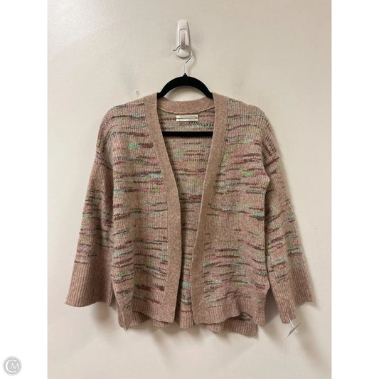 Sweater Cardigan By Anthropologie In Cream & Pink, Size: Xs