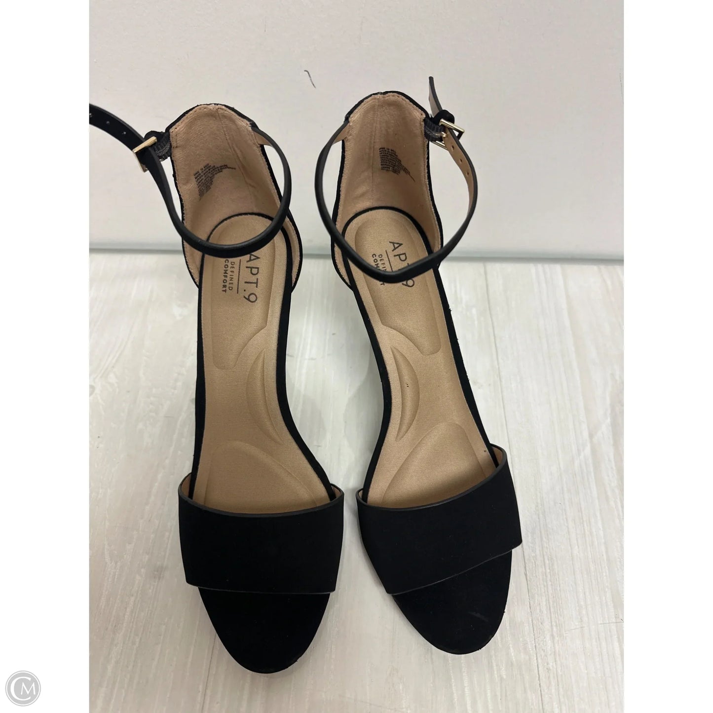 Sandals Heels Stiletto By Apt 9 In Black, Size: 10