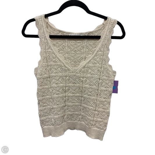 Sweater Short Sleeve By Mng In Cream, Size: S
