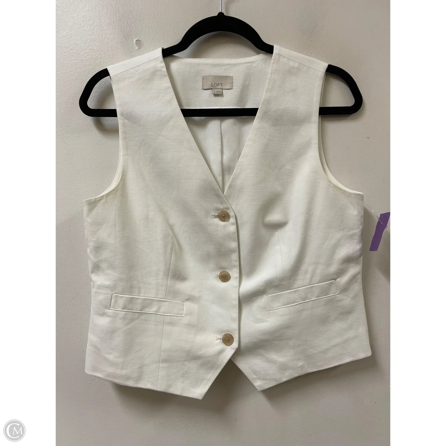 Vest Other By Loft In White, Size: S