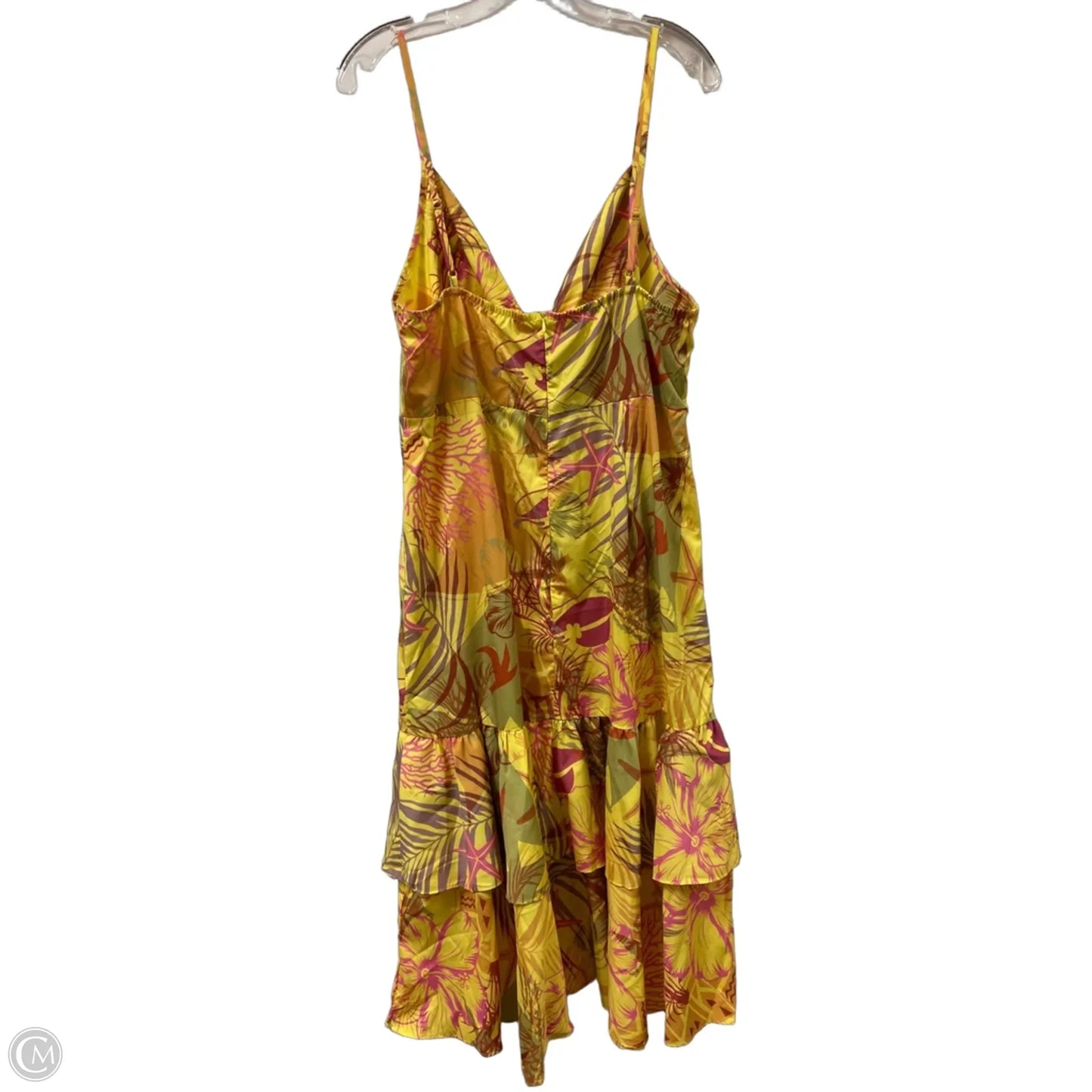 Dress Casual Midi By Shein In Yellow, Size: 2x