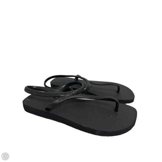 Sandals Flip Flops By Havaianas In Black, Size: 7