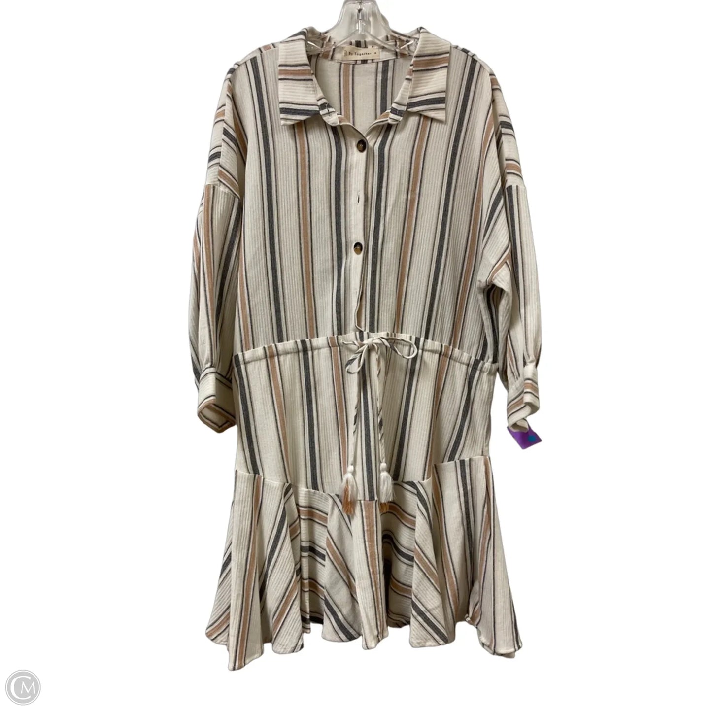 Dress Casual Short By By Together In Striped Pattern, Size: M