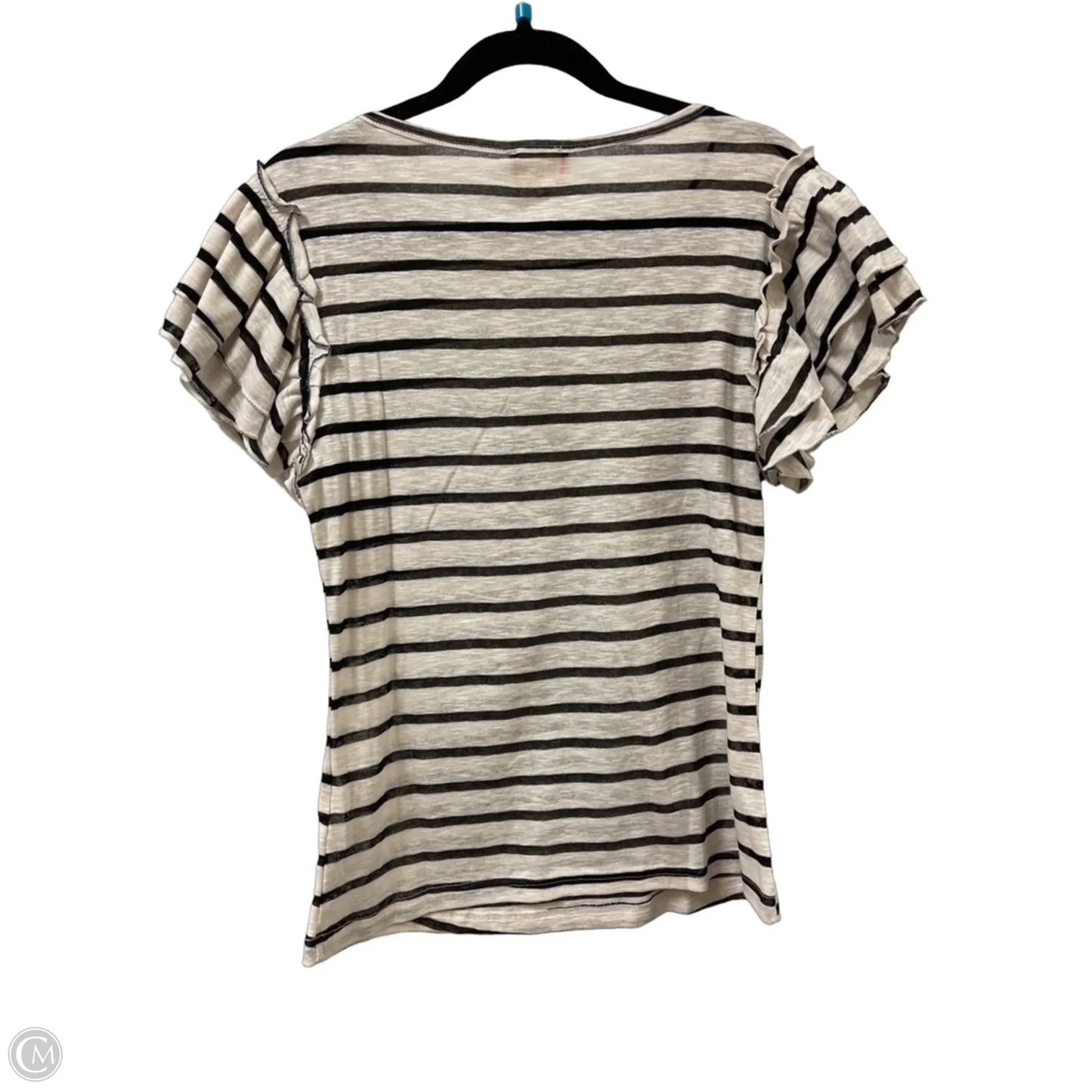 Top Short Sleeve By Bibi In Black & White, Size: S