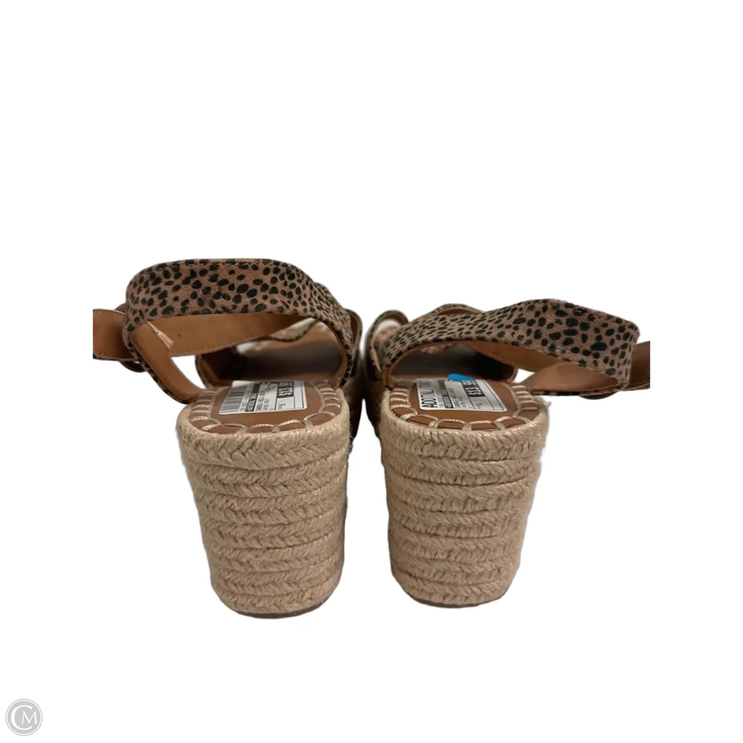 Sandals Heels Wedge By Universal Thread In Animal Print, Size: 6