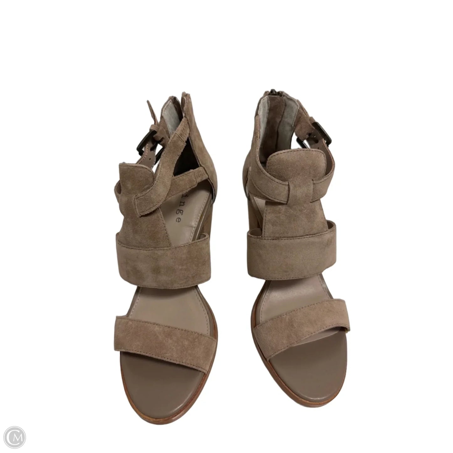 Sandals Heels Block By Hinge In Taupe, Size: 6