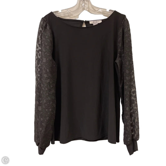 Top Long Sleeve By White House Black Market In Black, Size: L