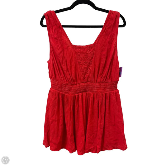 Top Sleeveless By Torrid In Red, Size: Xl