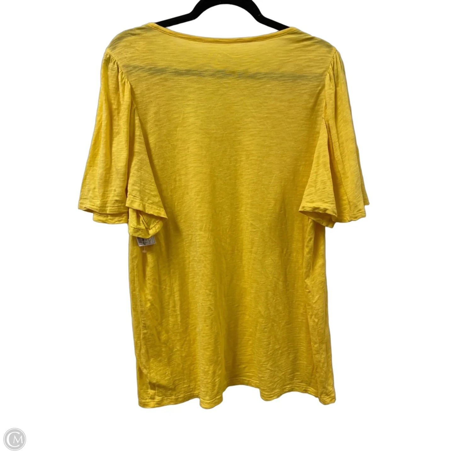 Top Short Sleeve By Lane Bryant In Yellow, Size: L