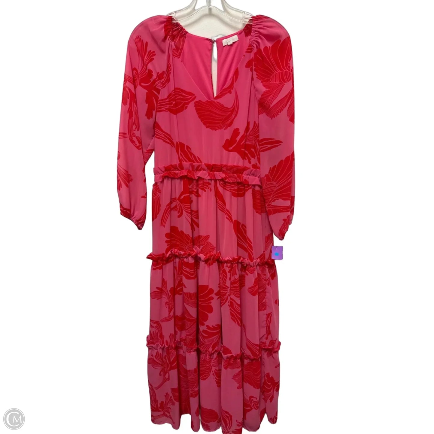 Dress Casual Maxi By Clothes Mentor In Pink & Red, Size: M