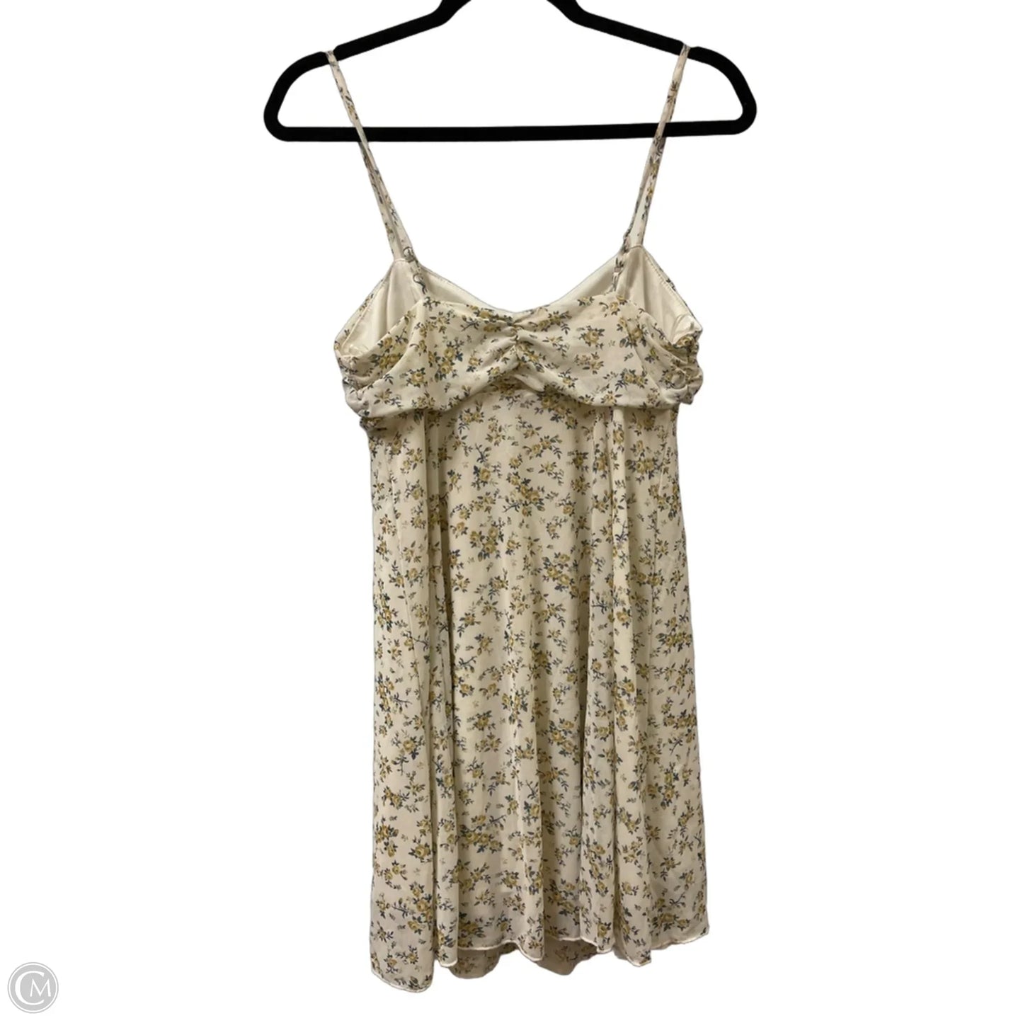 Dress Casual Short By Kirious In White & Yellow, Size: L