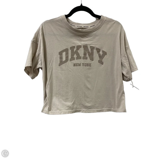 Athletic Top Short Sleeve By Dkny In Cream, Size: M