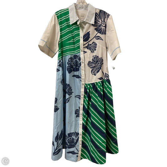 Dress Casual Maxi By Maeve In Blue & Green, Size: Xs