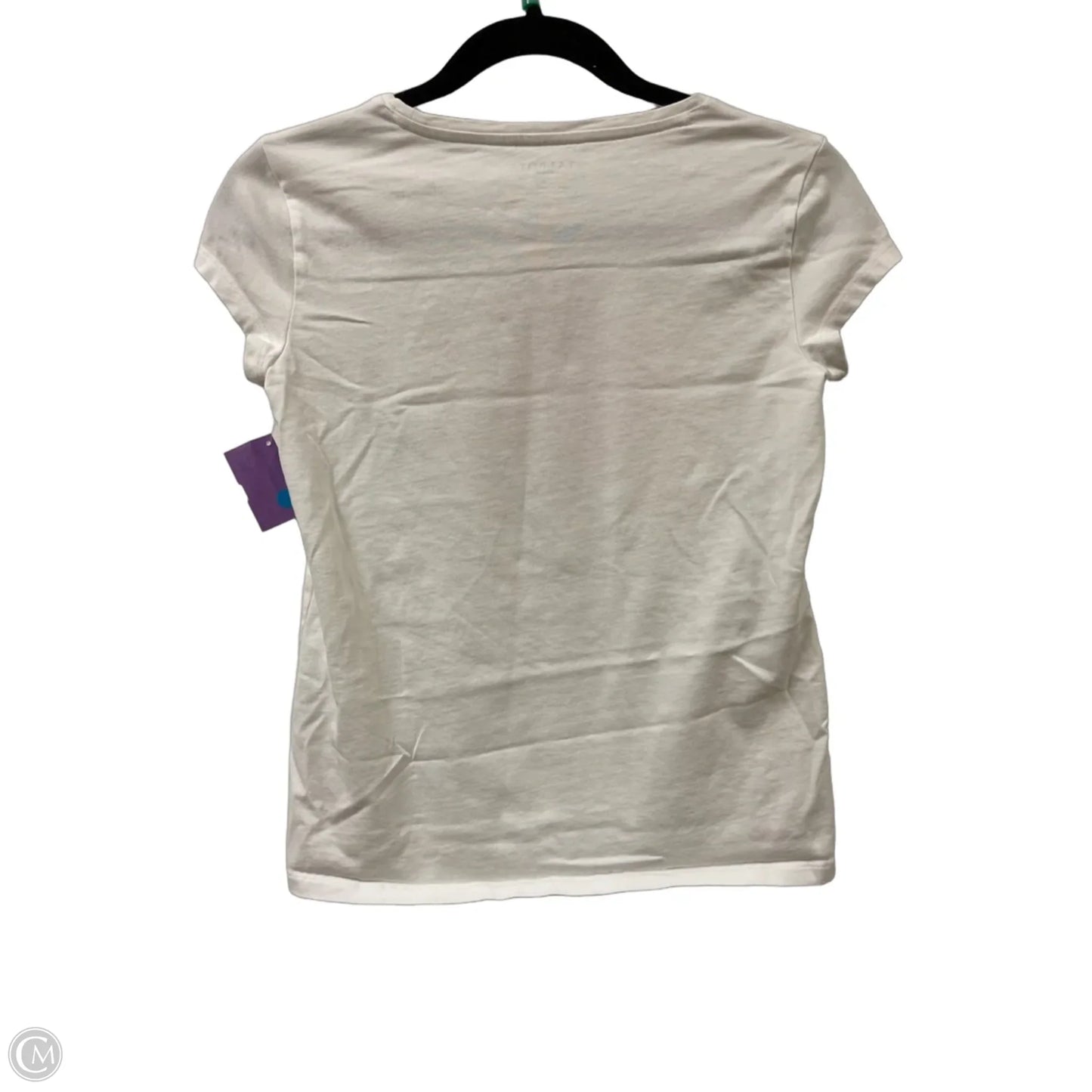 Top Short Sleeve By Talbots In Pink & White, Size: Sp