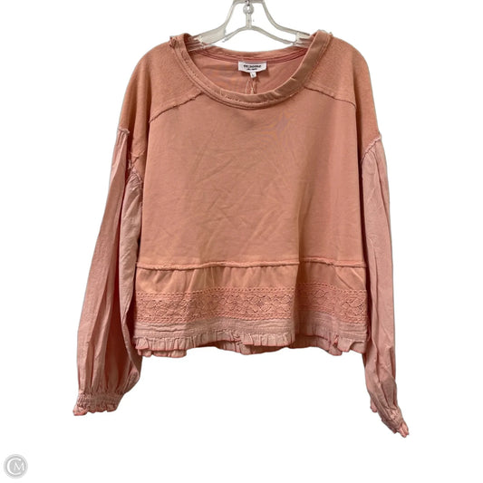 Top Long Sleeve By Ee Some In Pink, Size: L