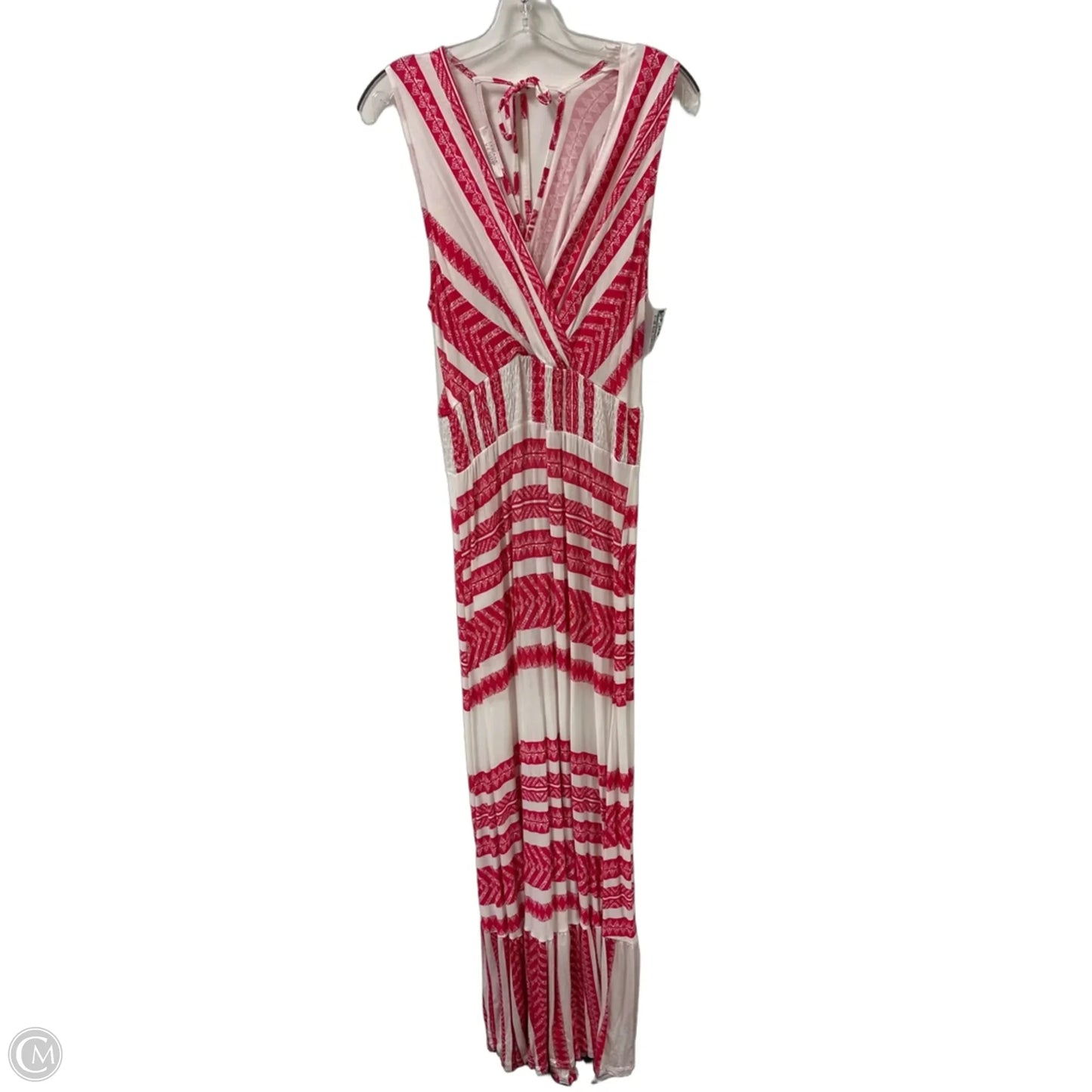 Dress Casual Maxi By Lascana In Pink & White, Size: M