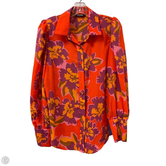 Blouse Long Sleeve By Btfbm In Orange & Purple, Size: S