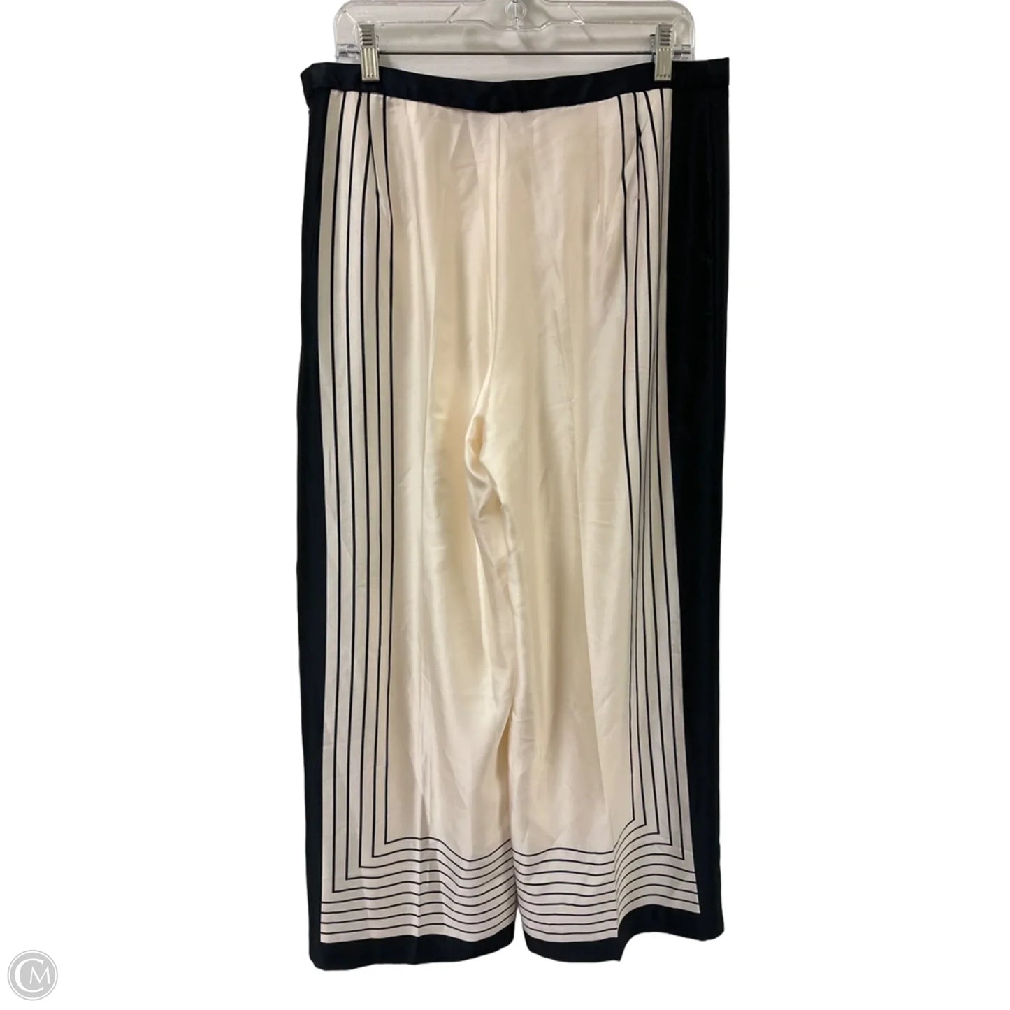 Pants Wide Leg By Ann Taylor In Black & Cream, Size: 8