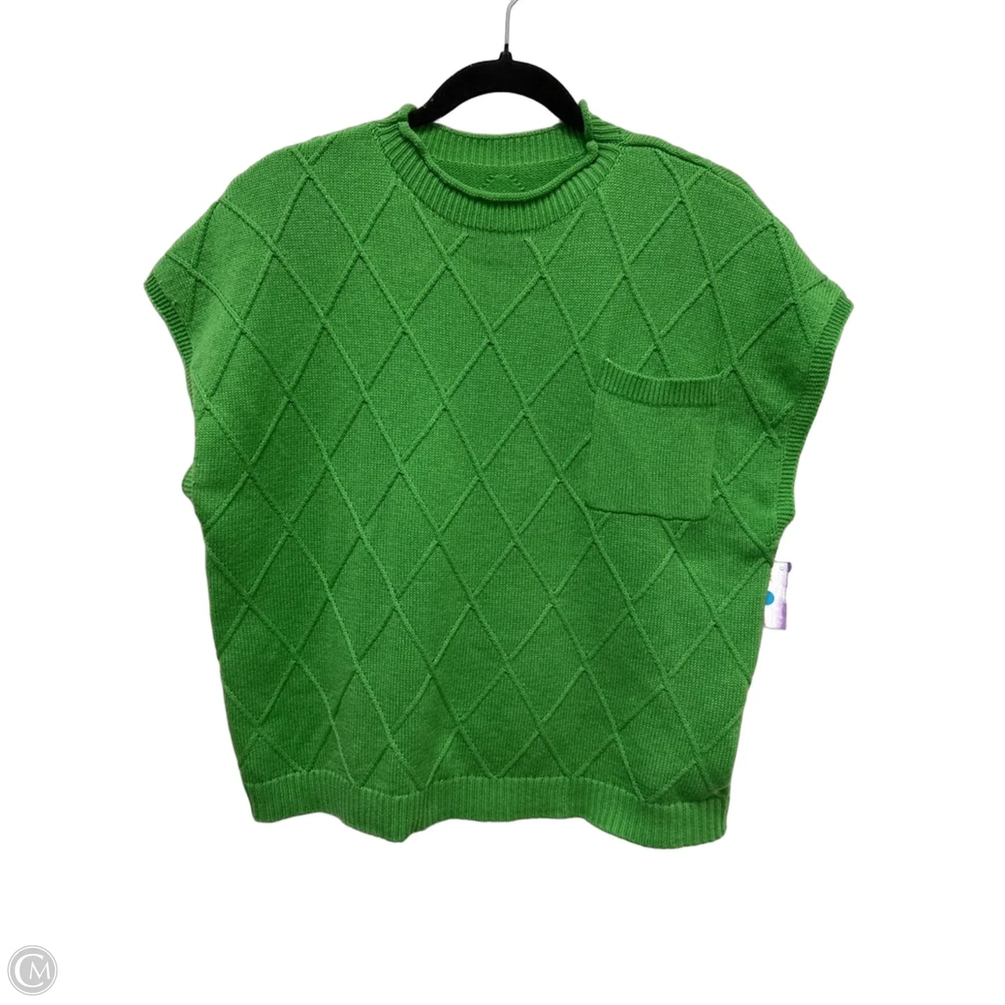 Sweater Short Sleeve By Clothes Mentor In Green, Size: M