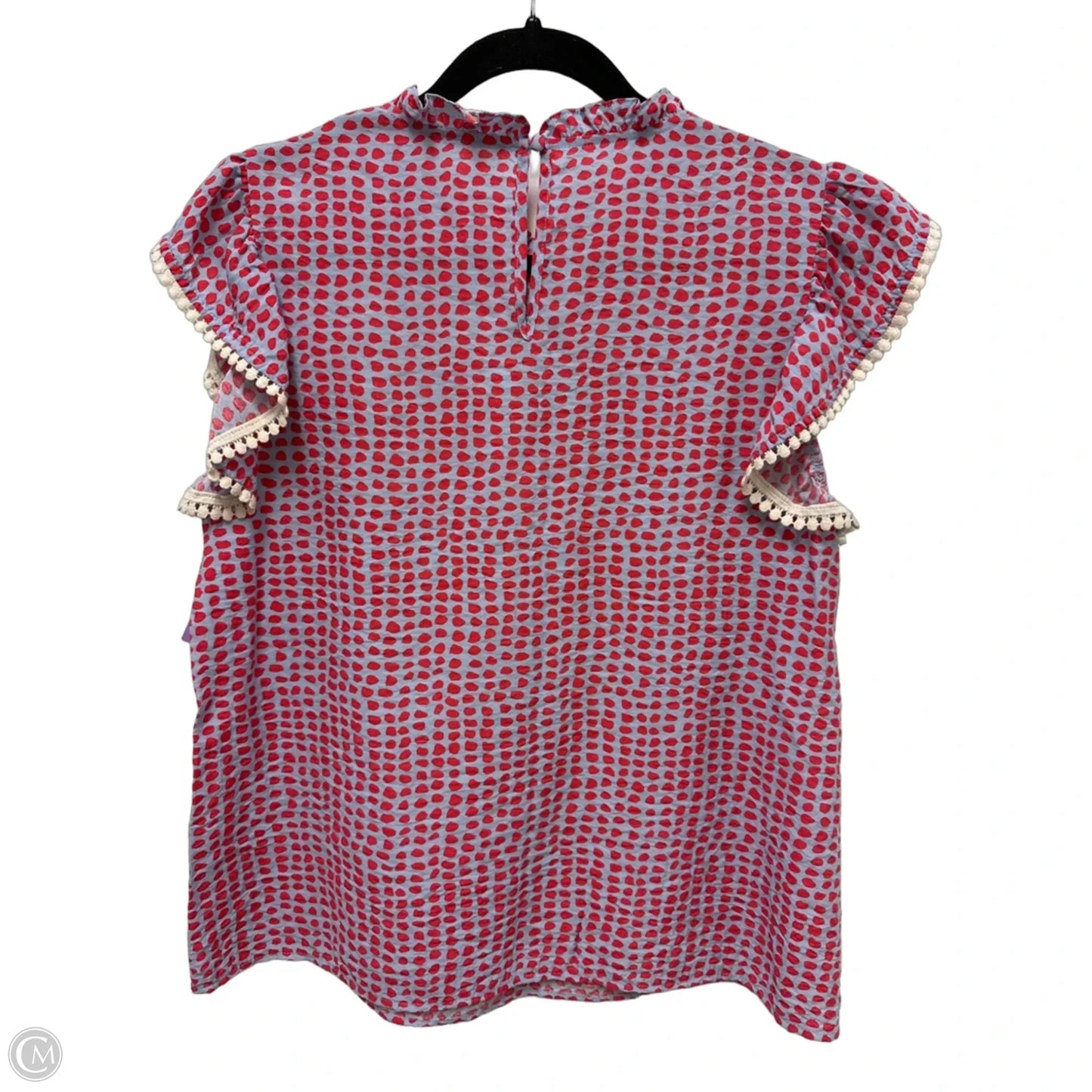 Top Short Sleeve By Thml In Blue & Red, Size: M