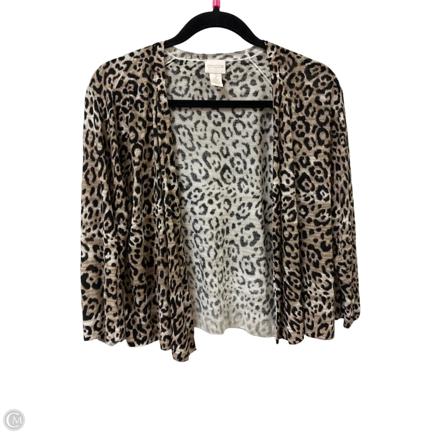 Cardigan By Chicos In Animal Print, Size: L