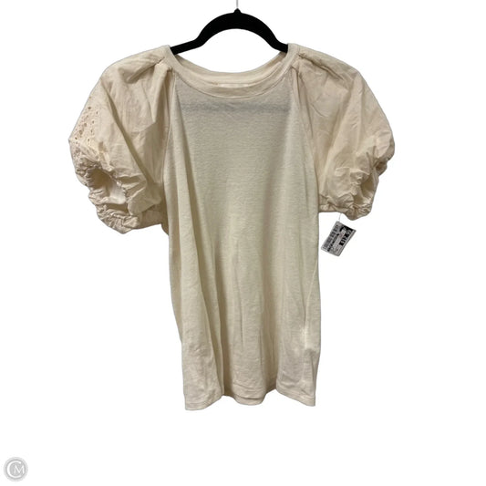 Top Short Sleeve By 7 For All Mankind In Cream, Size: Xs