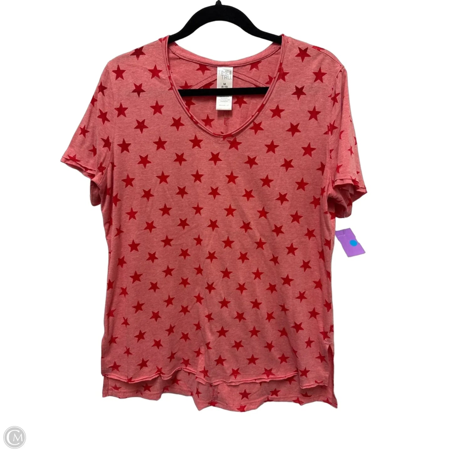 Top Short Sleeve By Time And Tru In Red, Size: M