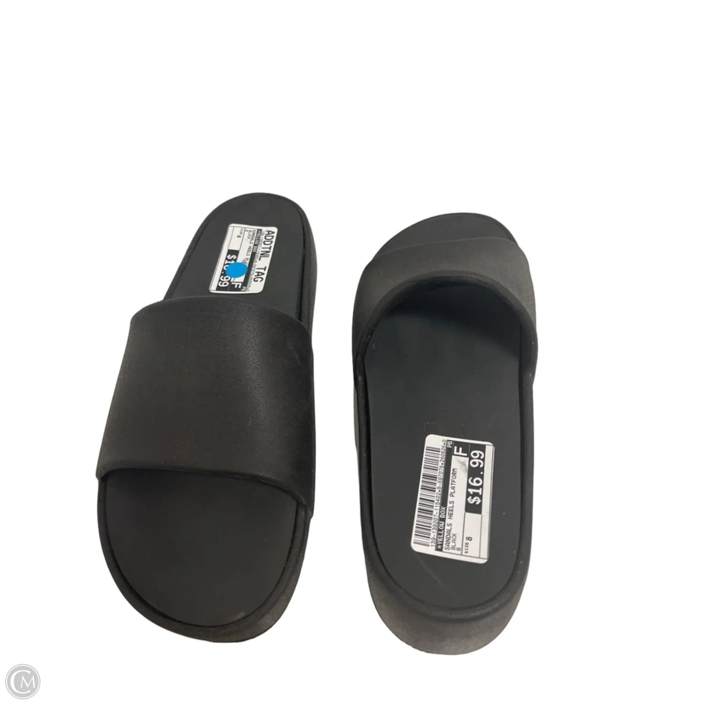 Sandals Heels Platform By Yellow Box In Black, Size: 8