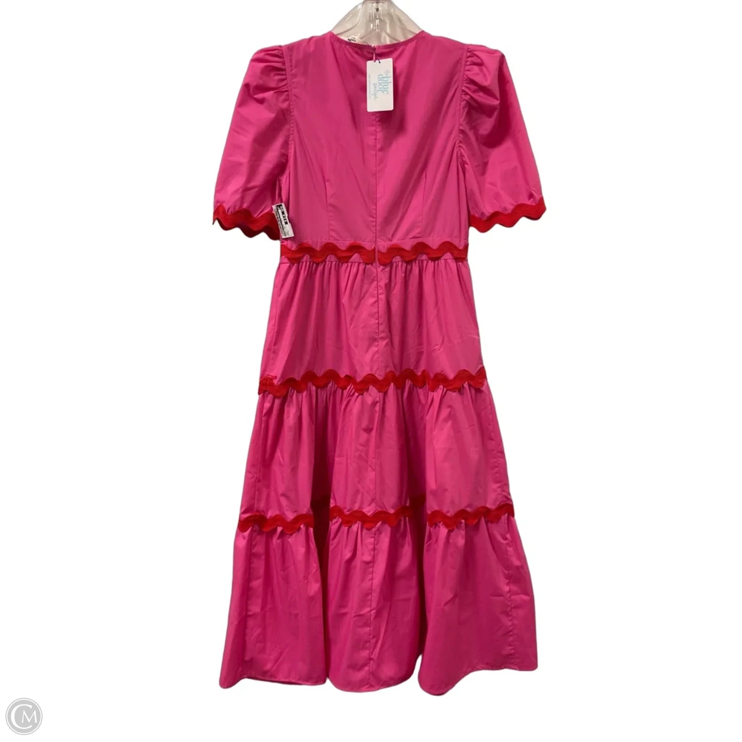 Dress Casual Midi By Entro In Pink & Red, Size: S