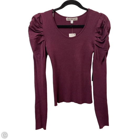 Top Long Sleeve By Madden Girl In Purple, Size: M