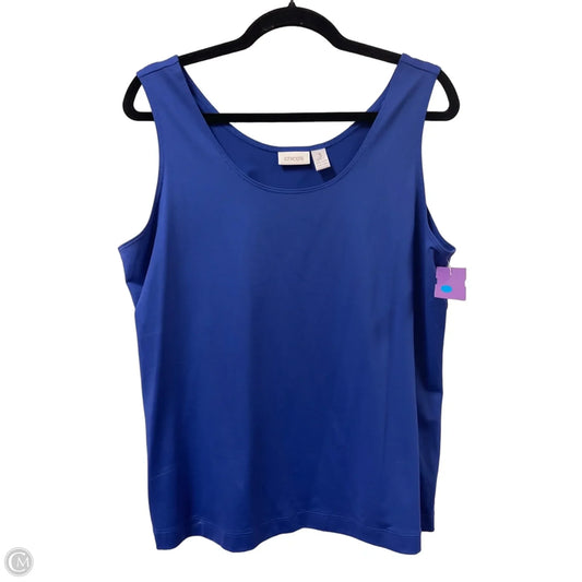 Tank Top By Chicos In Blue, Size: Xl
