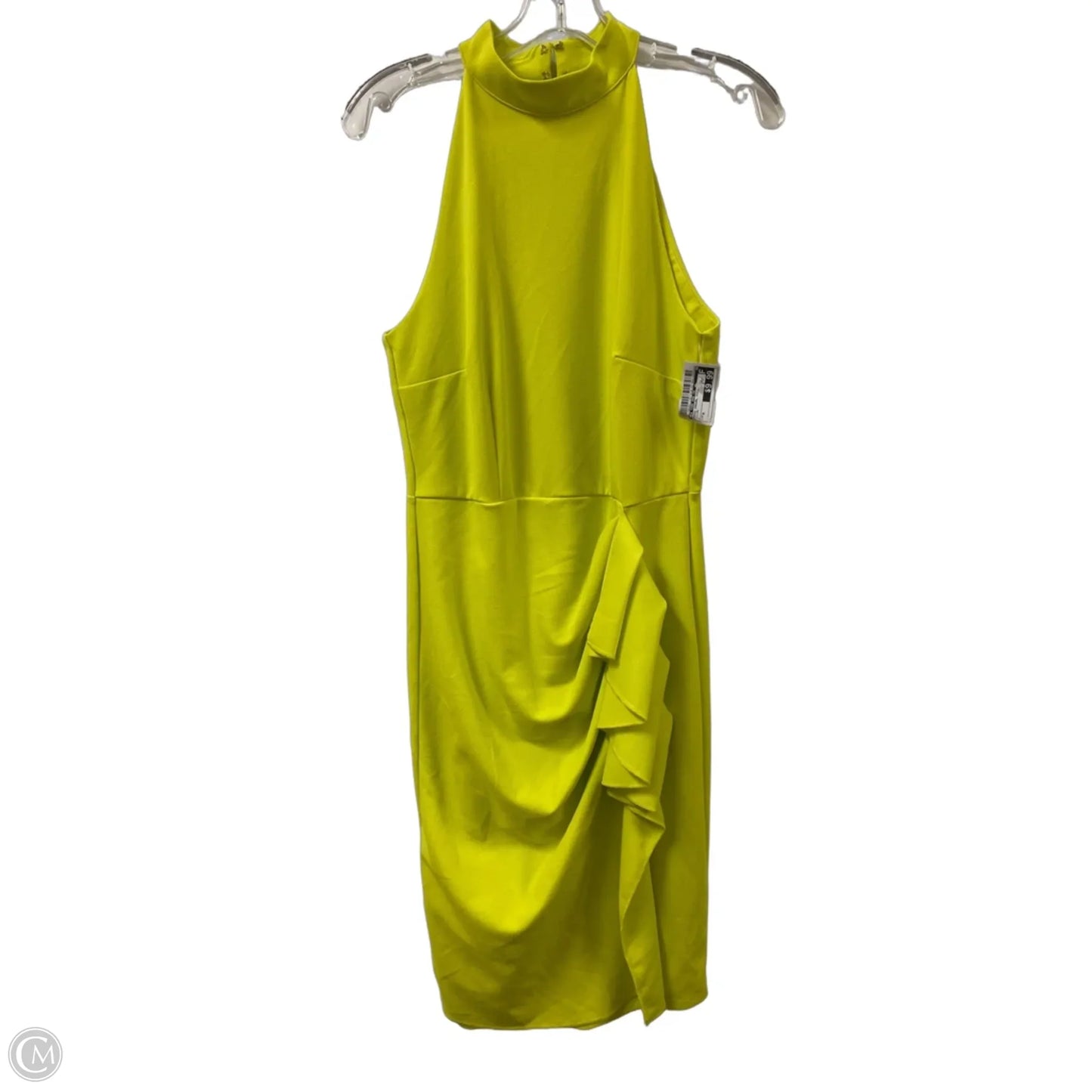 Dress Casual Midi By New York And Co In Yellow, Size: M