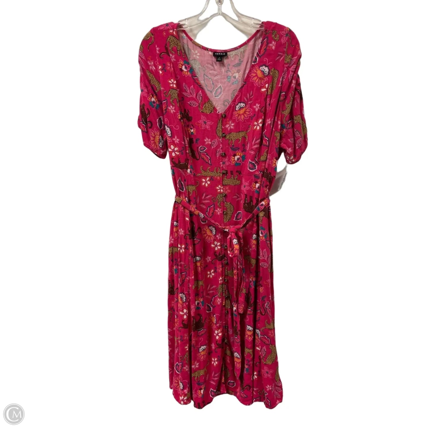 Dress Casual Short By Torrid In Pink, Size: 2x