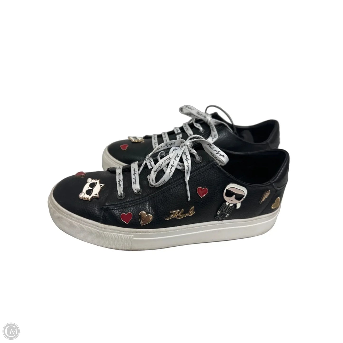 Shoes Designer By Karl Lagerfeld In Black, Size: 10