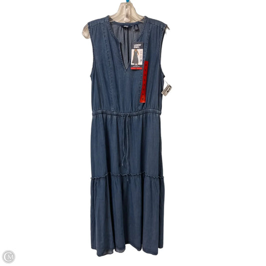 Dress Casual Midi By Lands End In Blue, Size: M
