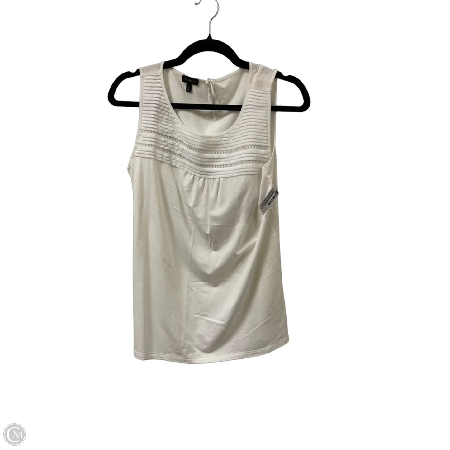 Top Sleeveless By Talbots In White, Size: S