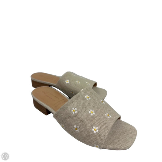 Sandals Heels Block By Lc Lauren Conrad In Cream, Size: 7