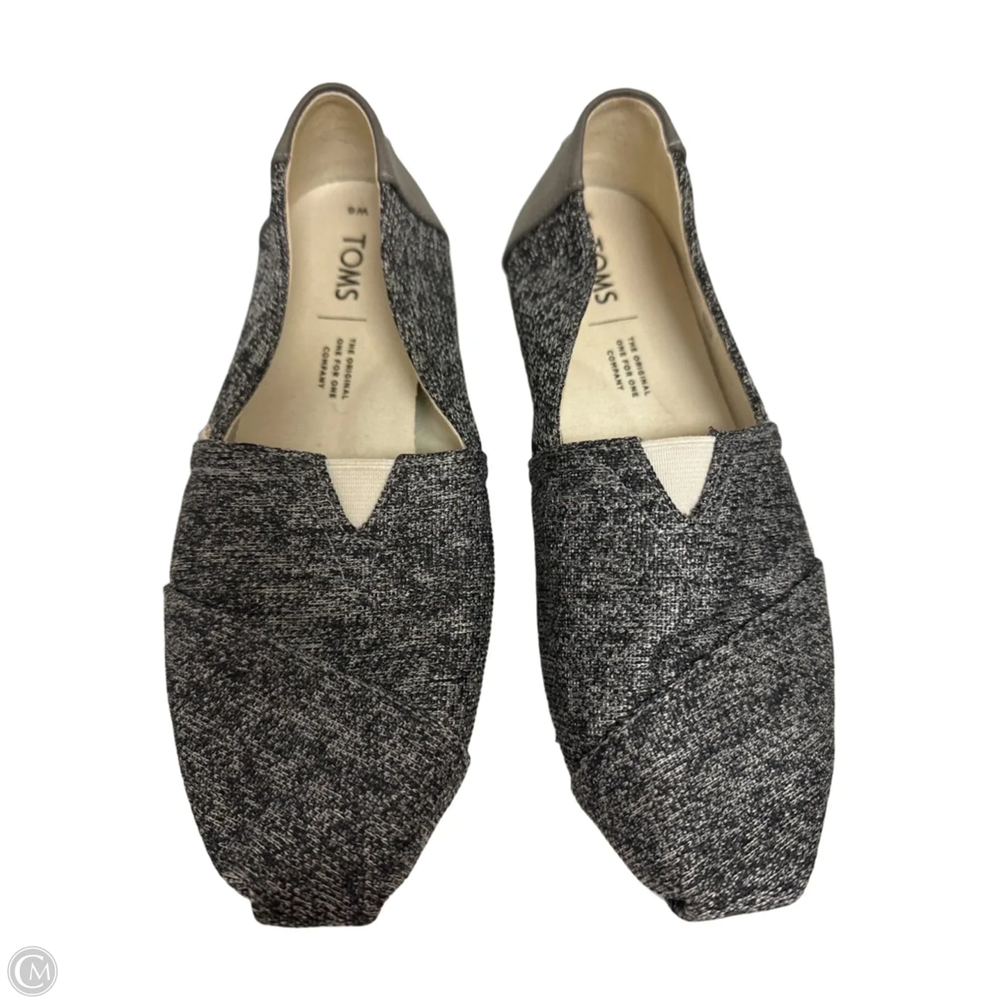 Shoes Flats By Toms In Black & Grey, Size: 6