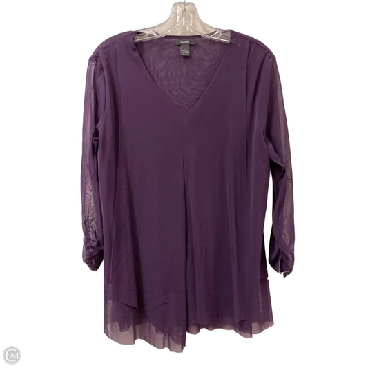 Top Long Sleeve By Alfani In Purple, Size: L