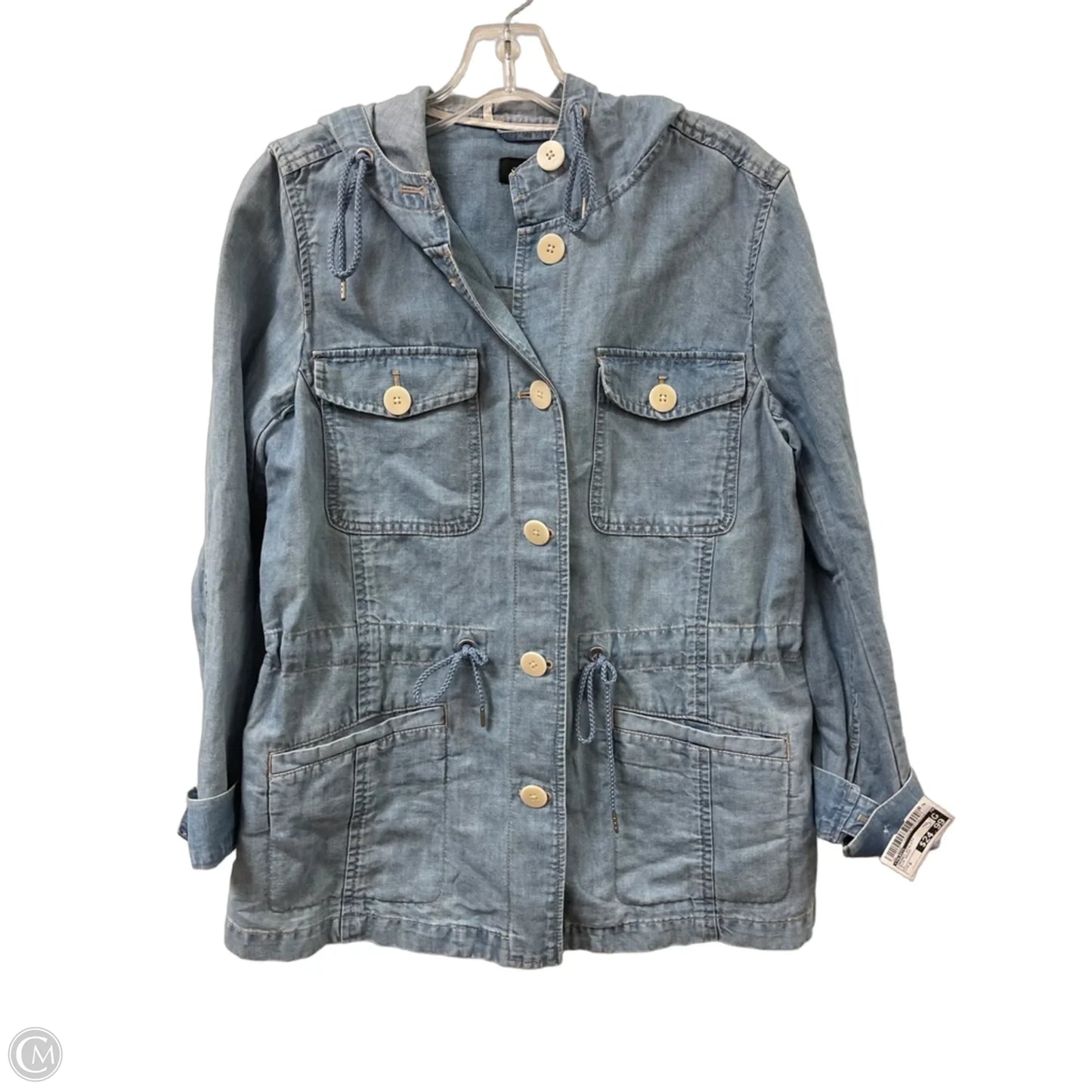 Jacket Utility By Talbots In Blue Denim, Size: S