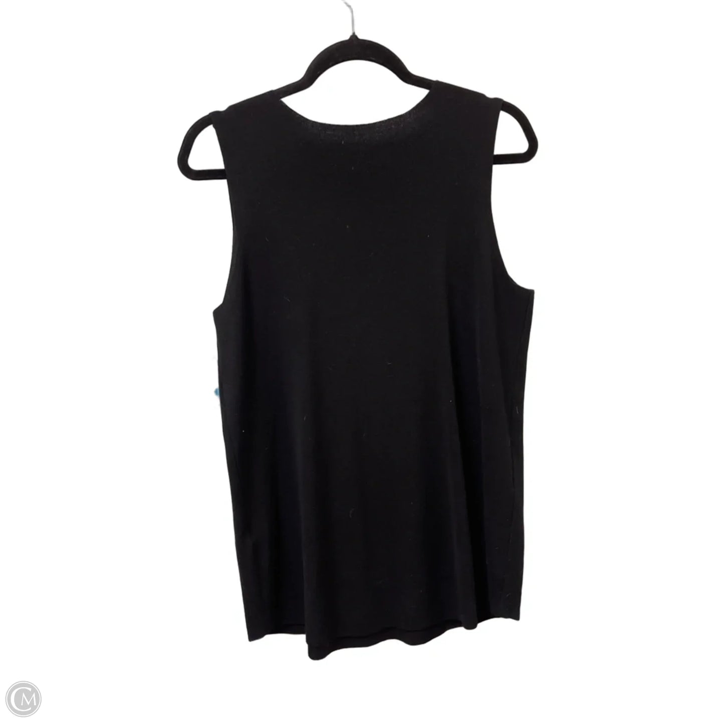 Top Sleeveless By Chicos In Black, Size: L