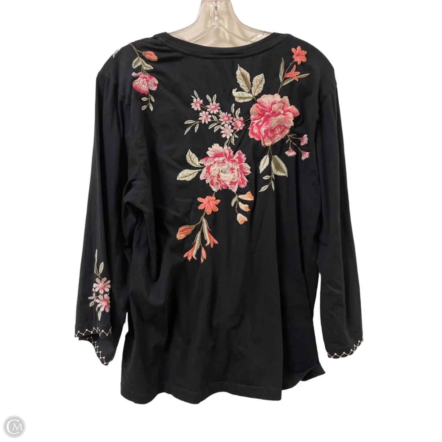 Top Long Sleeve Designer By Johnny Was In Floral Print, Size: Xl