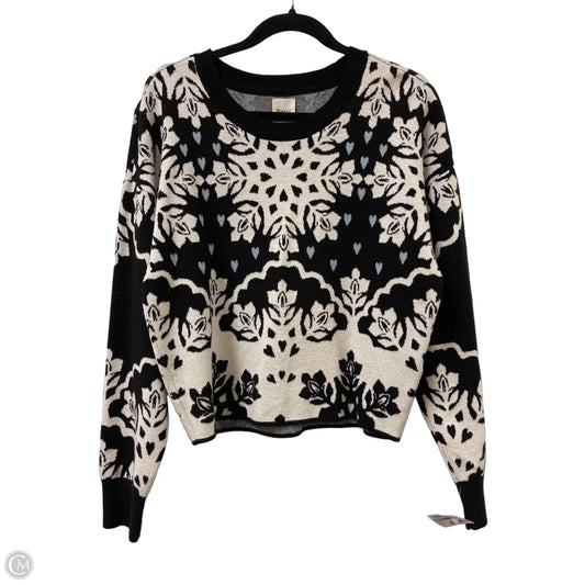 Sweater By Maeve In Black & White, Size: M